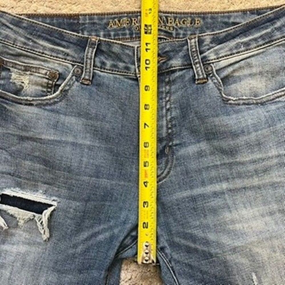 American Eagle Slim Fit Blue Denim Extreme Flex 4 Straight Leg Jeans Mens 32x32 - Picture 14 of 16